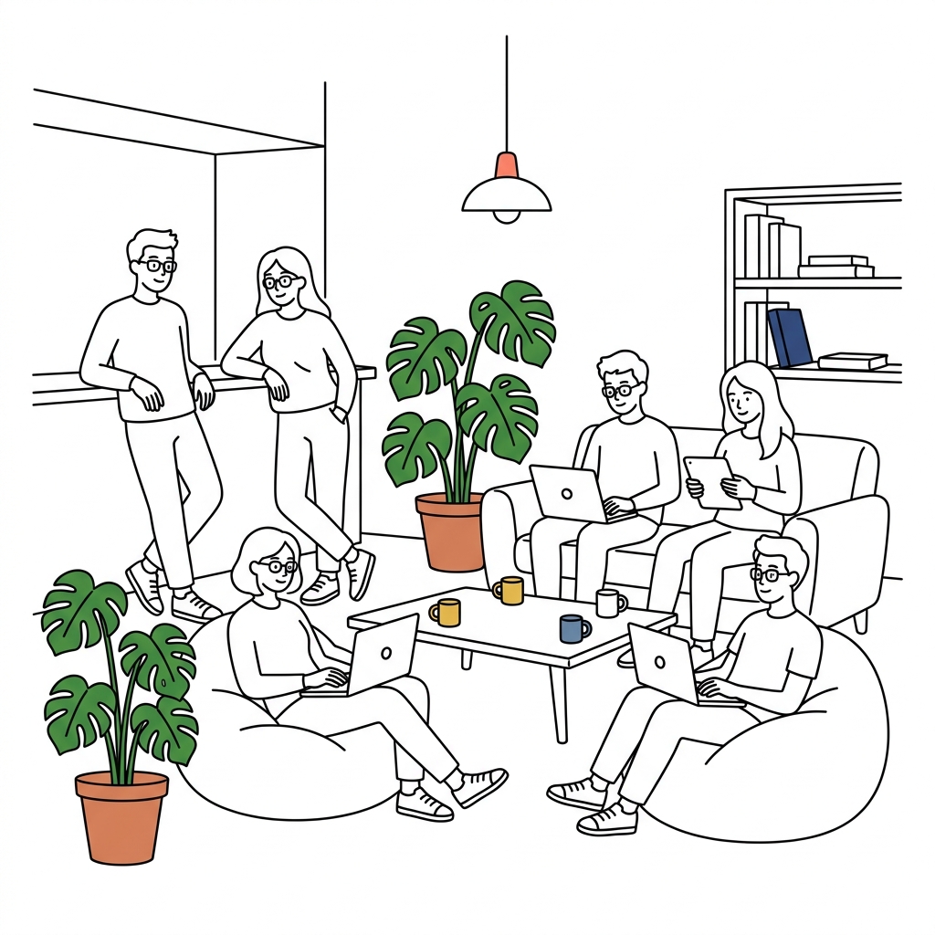 Ilustração SaaS de Recrutamento